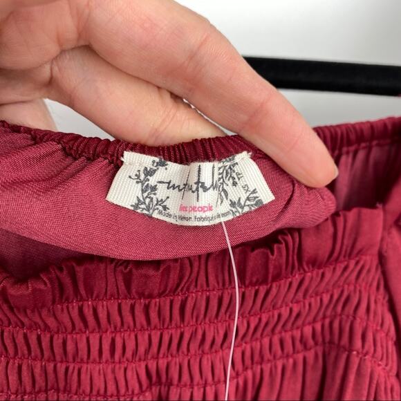 NEW Free People Another Round Bodysuit in Pomegranate Wine - Picture 11 of 14